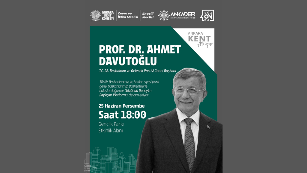 Prof. Dr. Ahmet Davutoğlu — etkinlik afişi